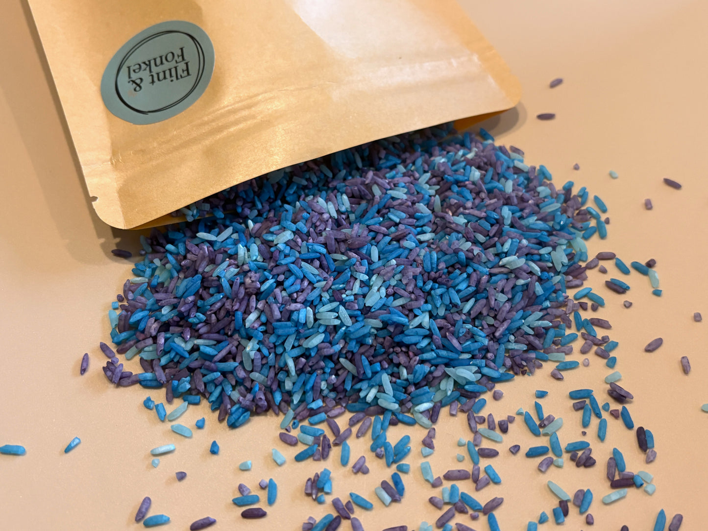 Diepzee speelrijst - blauw met paars