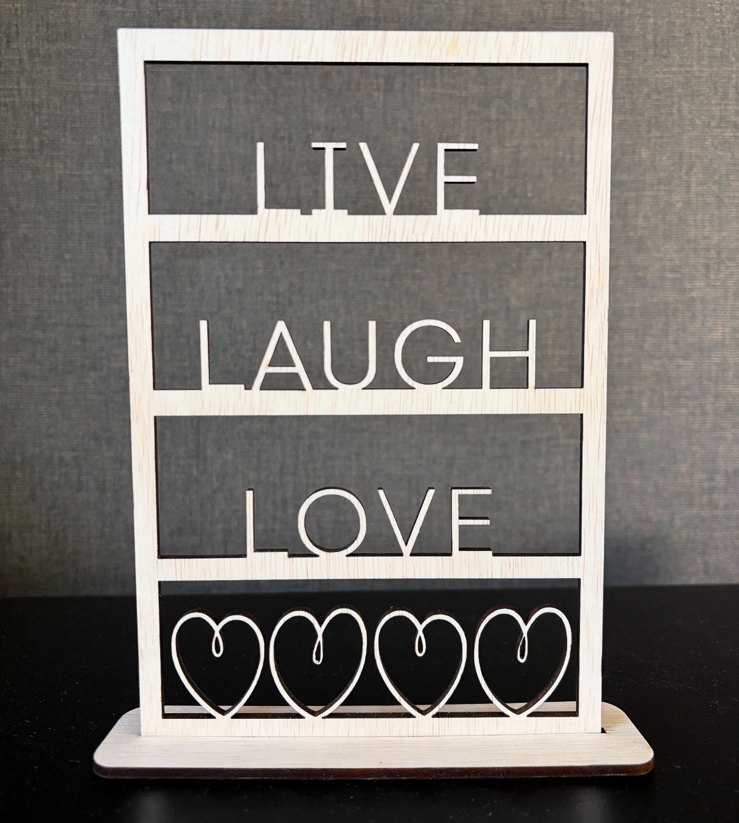 LIVE LAUGH LOVE Houten poster
