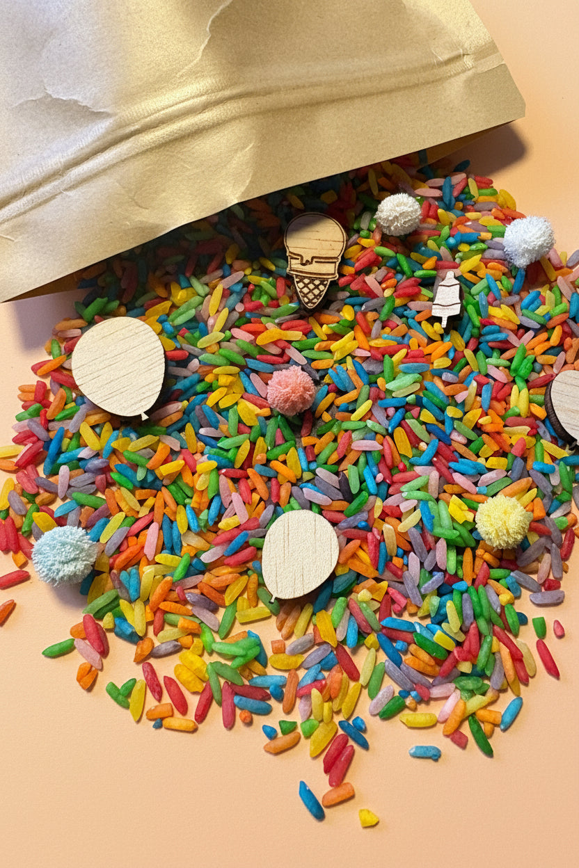 Confetti regenboog speelrijst