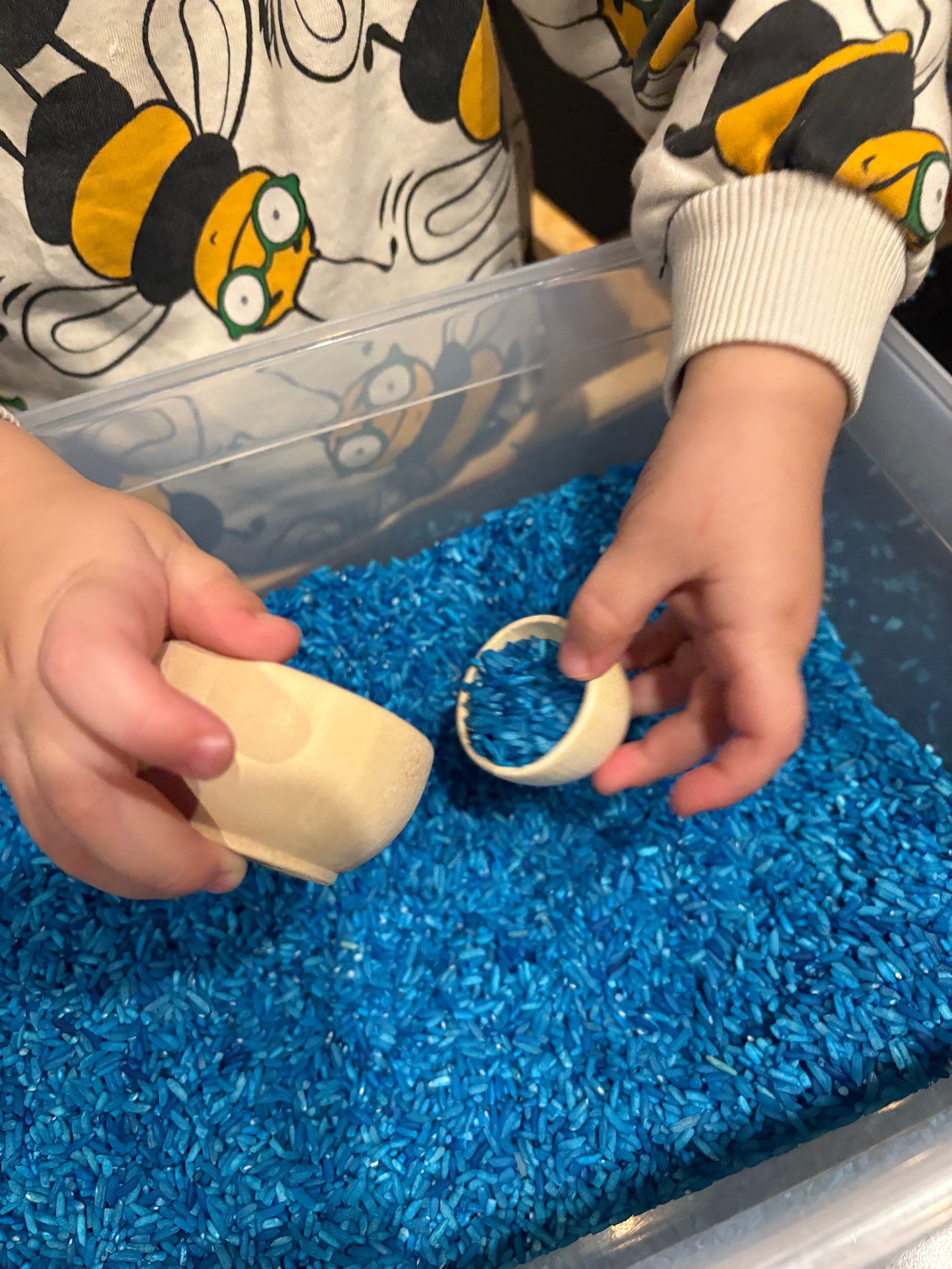 Blauwe speelrijst