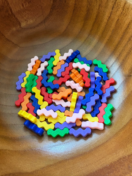 Regenboog golfjes confetti