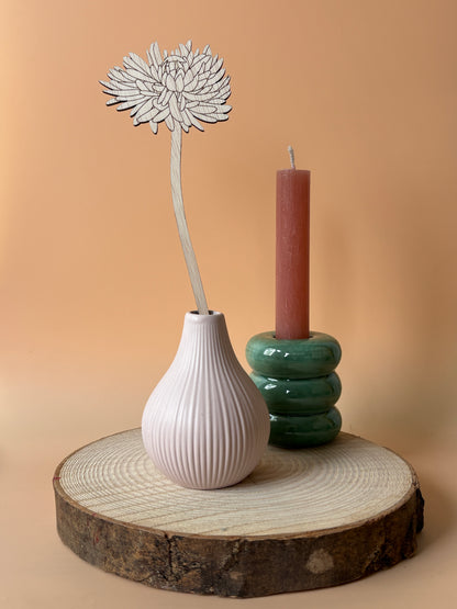 Decoratieve geboortebloem van hout - Flint&Fonkel