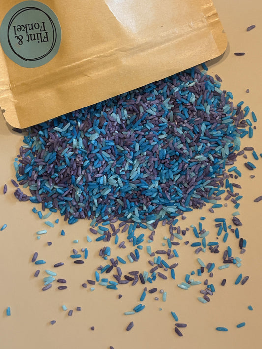 Diepzee speelrijst - blauw met paars