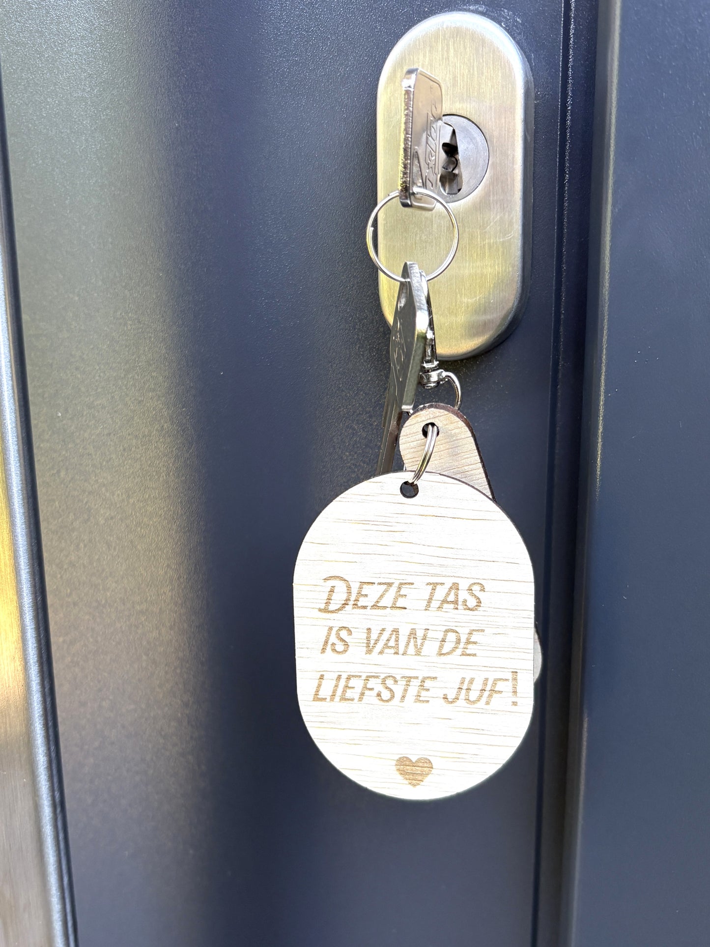 Juf of meester sleutelhanger