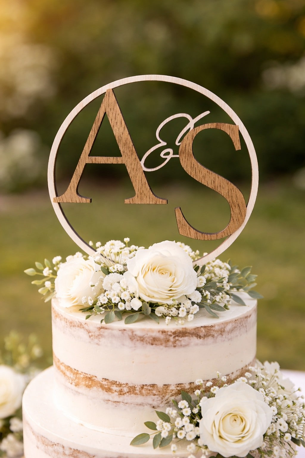 Taarttopper met initialen