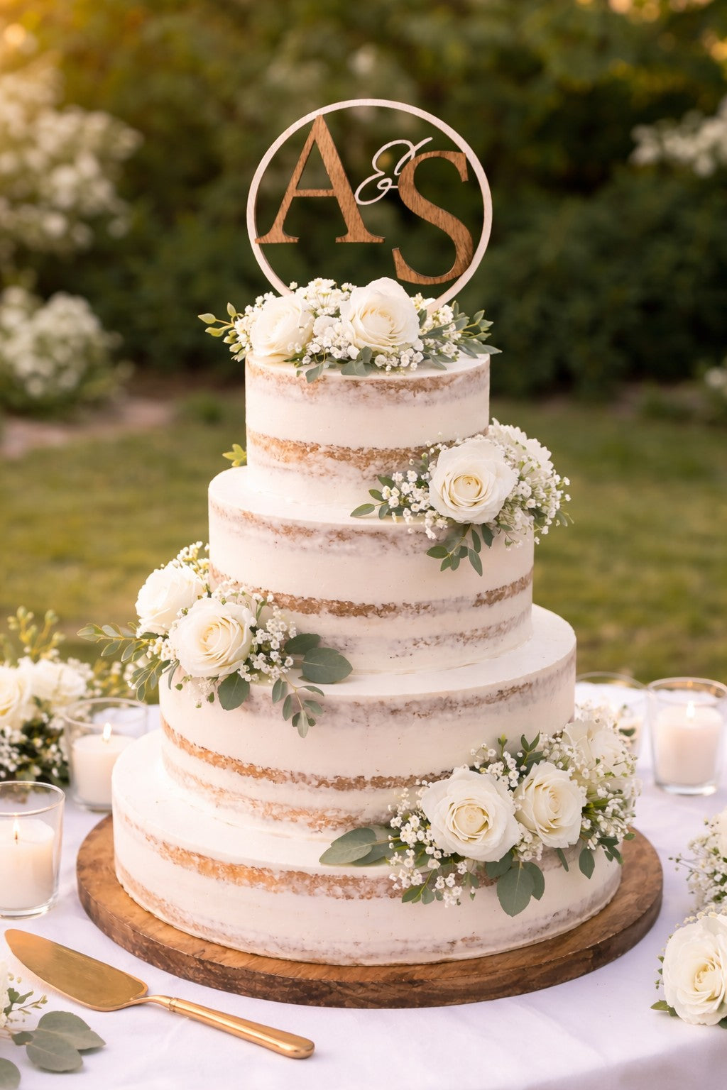 Taarttopper met initialen
