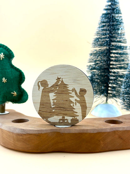 Munt kerstboom versieren