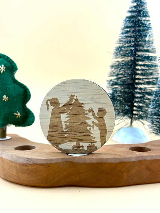 Munt kerstboom versieren