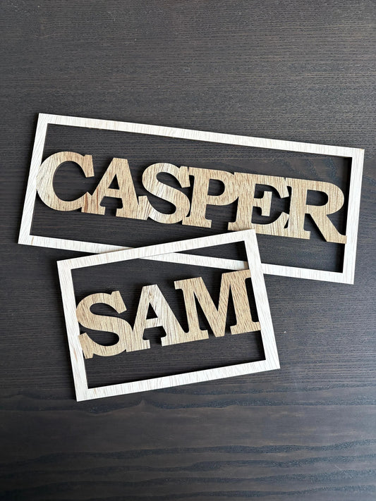 Naambordje minimalistisch