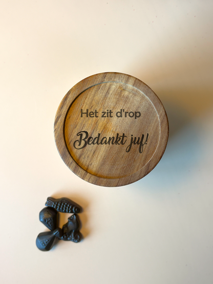 Snoeppot 'Het zit d'rop'