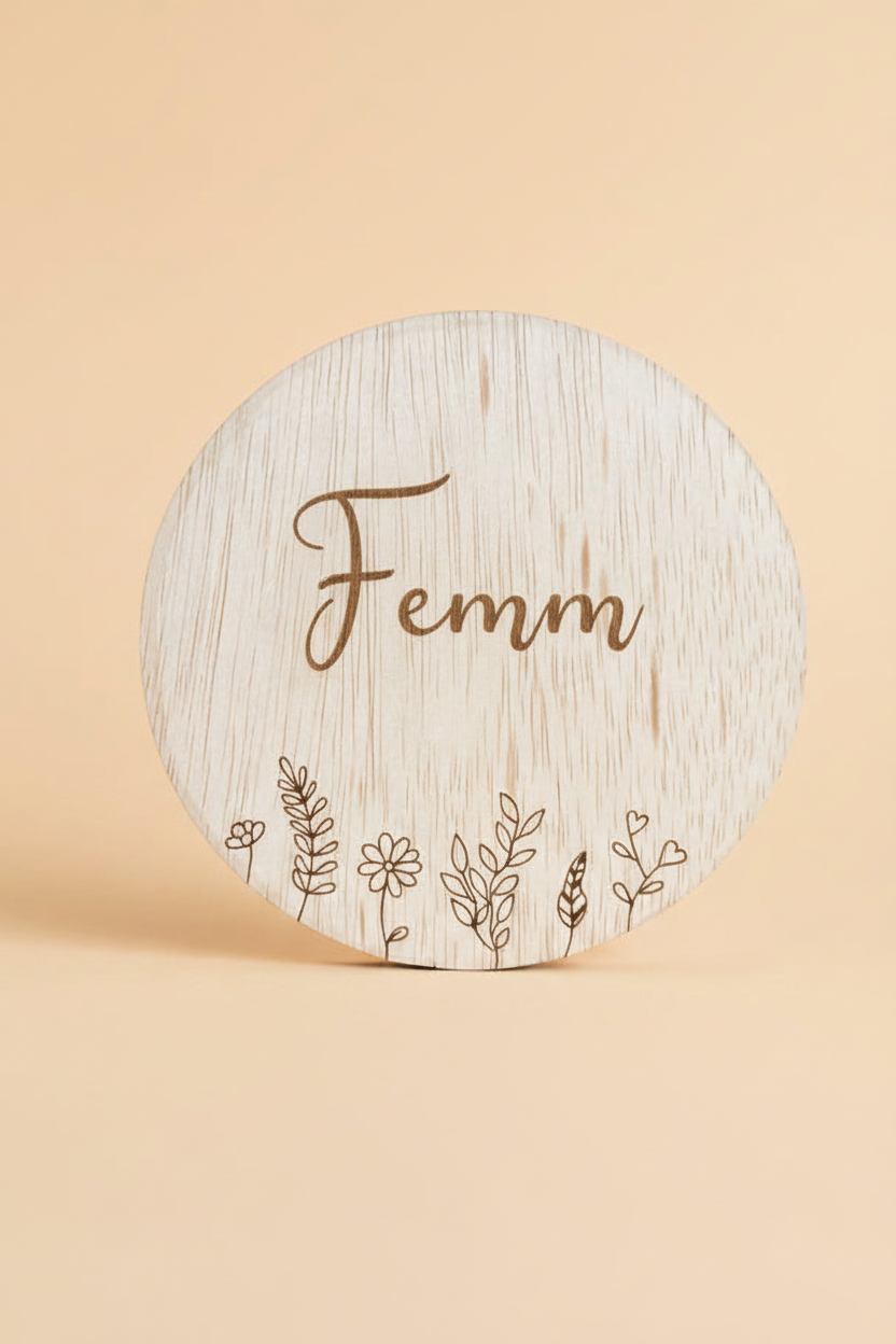Gepersonaliseerd naambordje van hout - Flint&Fonkel